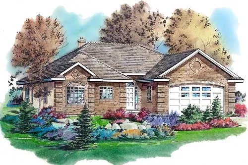 Full Rendering for House Plan #135013