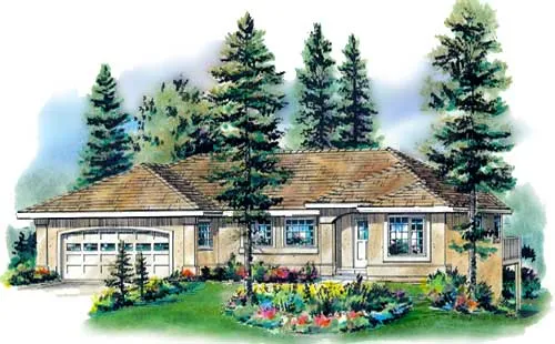 Full Rendering for House Plan #131213