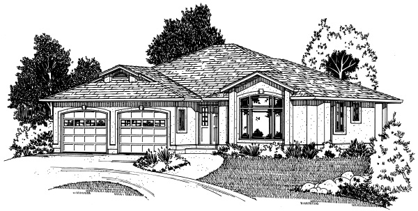 Full Rendering for House Plan #224203