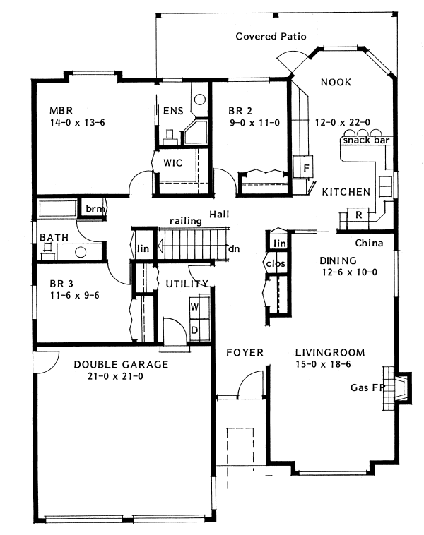 Main Floor Plan for House Plan #224203