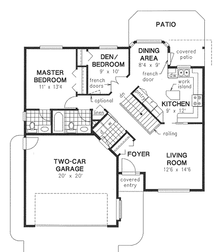 Main Floor Plan for House Plan #139213