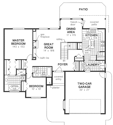 Main Floor Plan for House Plan #131024