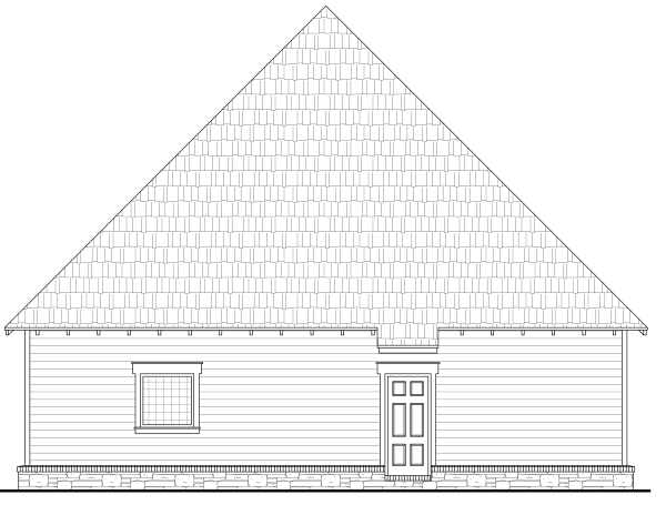 Rear Elevation for House Plan #212081