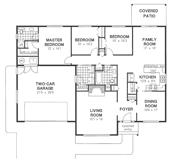 Main Floor Plan for House Plan #133598