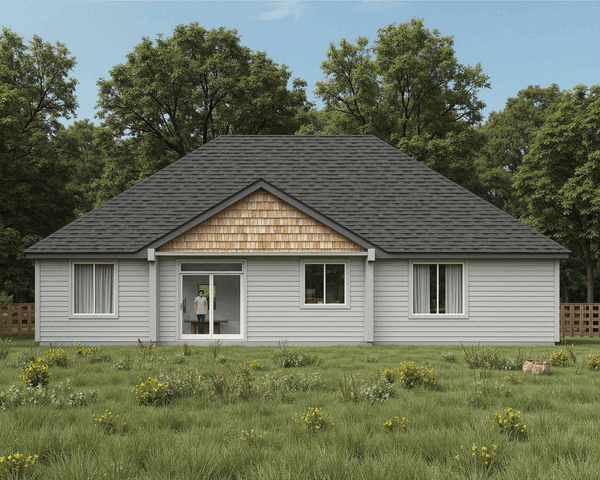 Rear Elevation for House Plan #804271