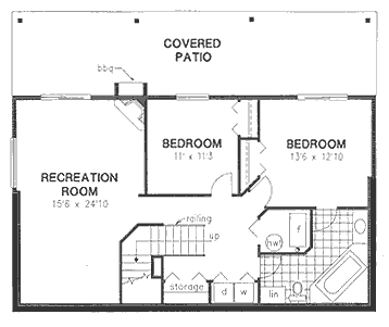 Basement Plan for House Plan #134509