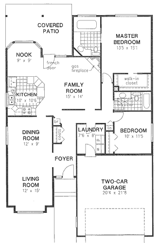 Main Floor Plan for House Plan #135509