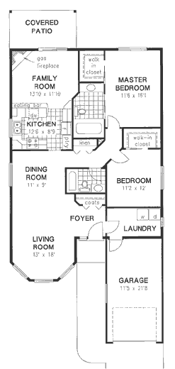 Main Floor Plan for House Plan #137509
