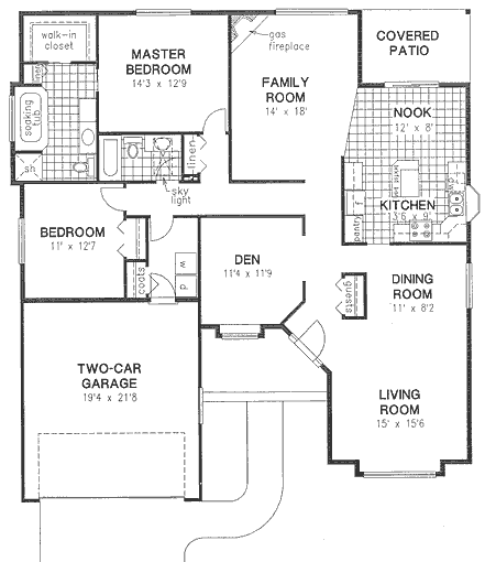 Main Floor Plan for House Plan #138509