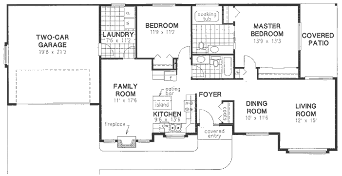 Main Floor Plan for House Plan #130609