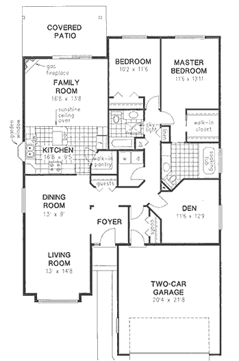 Main Floor Plan for House Plan #133609