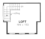 Second Floor Plan for House Plan #134609