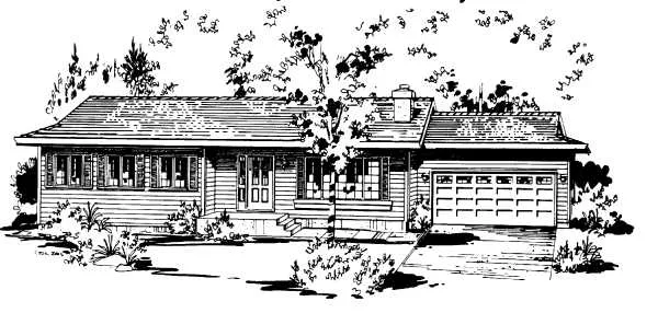 Full Rendering for House Plan #135709