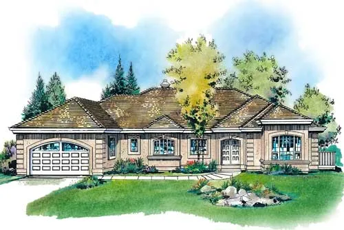 Full Rendering for House Plan #136709