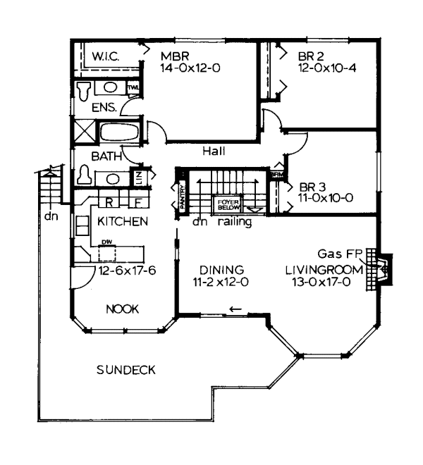 Main Floor Plan for House Plan #201175