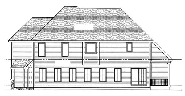 Rear Elevation for House Plan #700123