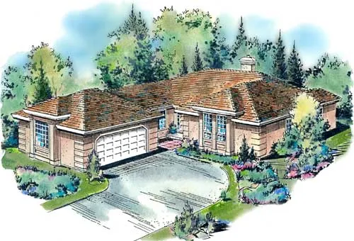Full Rendering for House Plan #130119