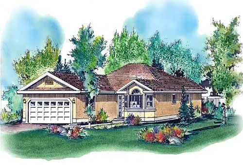 Full Rendering for House Plan #131119