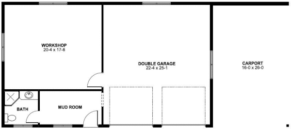 Main Floor Plan for House Plan #195115