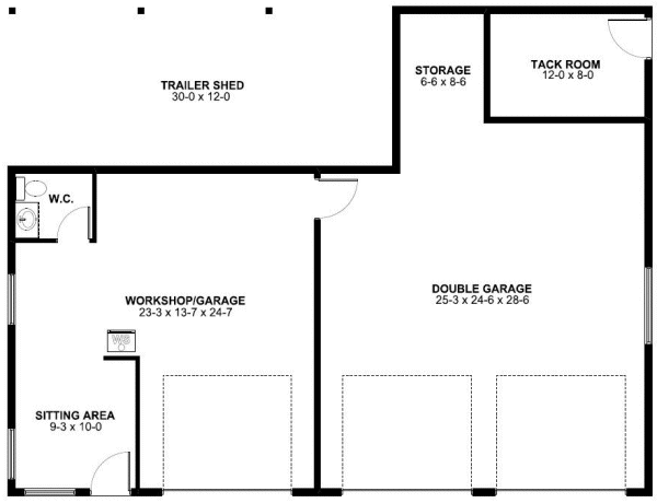 Main Floor Plan for House Plan #195146