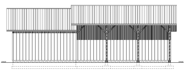 Rear Elevation for House Plan #195146