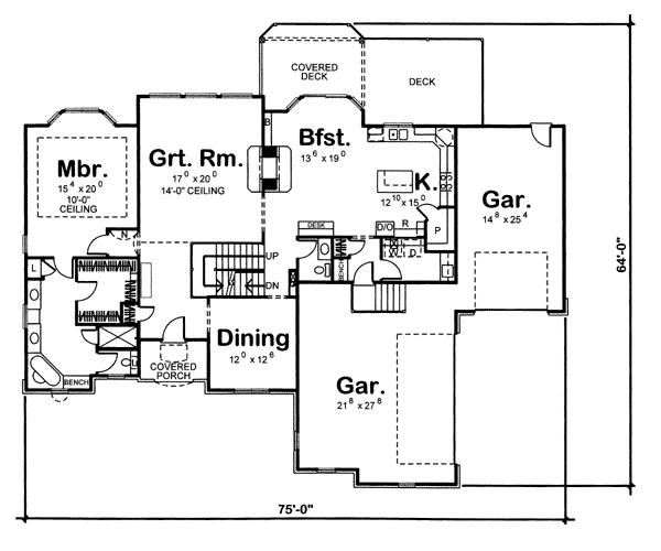 Main Floor Plan for House Plan #703482