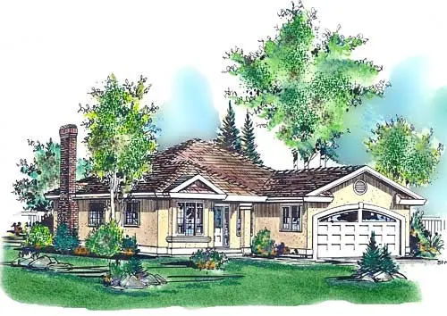 Full Rendering for House Plan #135119