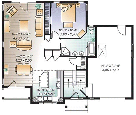 Main Floor Plan for House Plan #145443