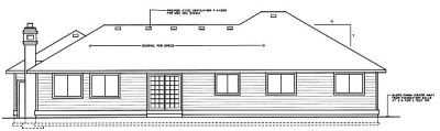 Rear Elevation for House Plan #230109
