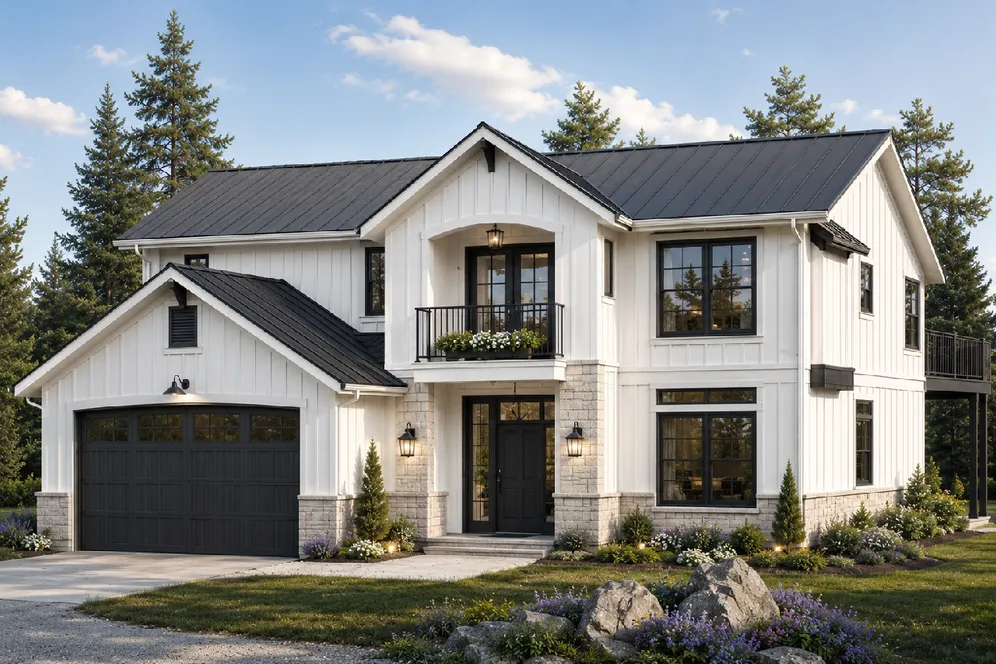 Full Rendering for House Plan #201205