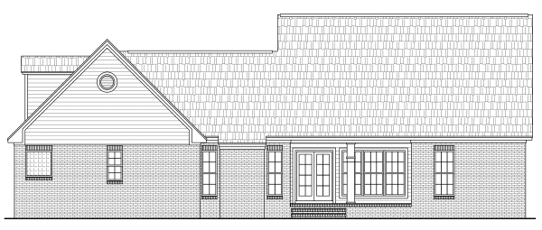 Rear Elevation for House Plan #210052