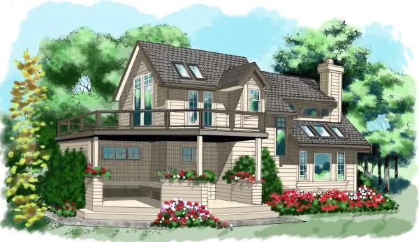 Full Rendering for House Plan #260011