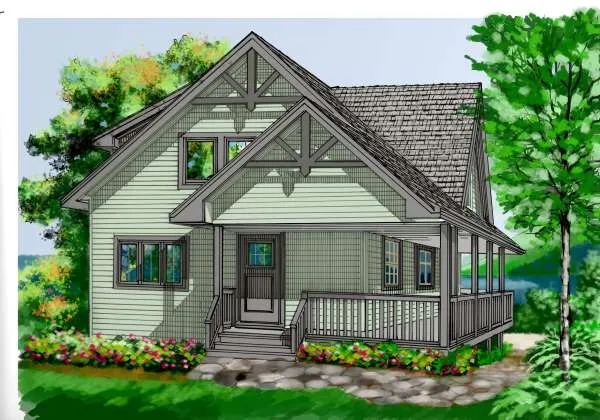 Full Rendering for House Plan #268251