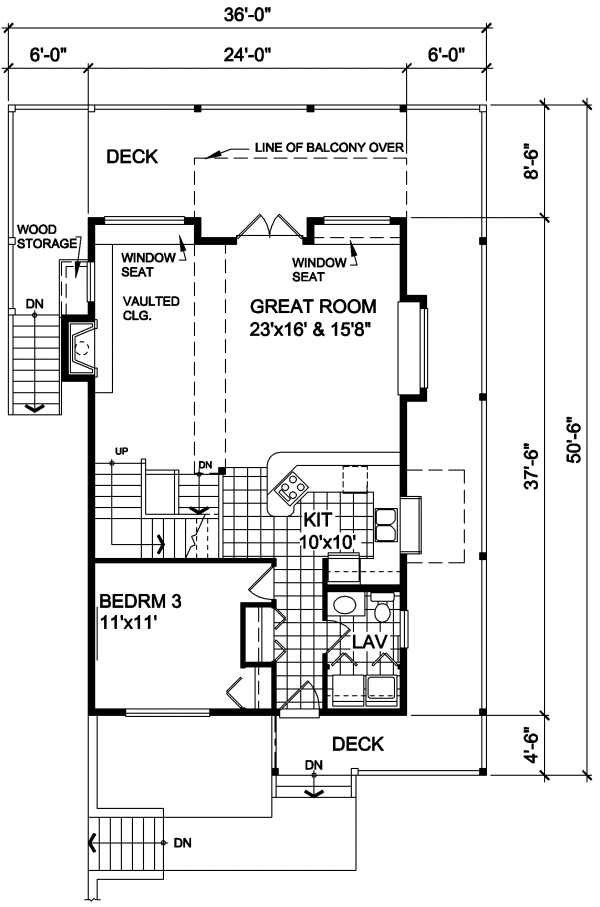 Main Floor Plan for House Plan #268251