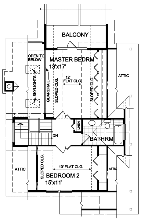 Second Floor Plan for House Plan #268251