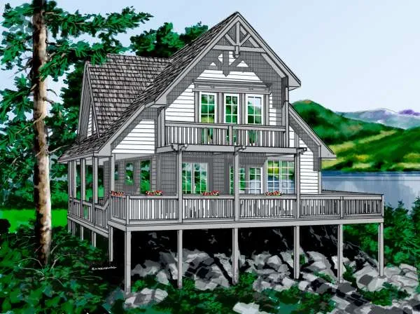 Full Rendering for House Plan #263331