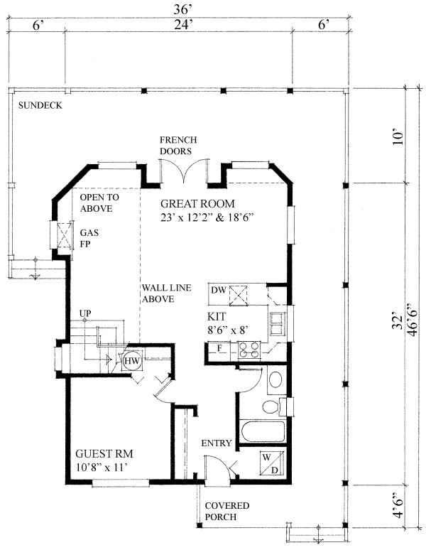 Main Floor Plan for House Plan #260731